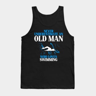 old man who love swimming Tank Top